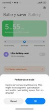 Страница батареи и опции - обзор Xiaomi 12X