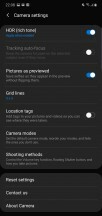კამერის დამატებითი პარამეტრები - Samsung Galaxy Note10 Plus მიმოხილვა