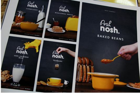 Το Posh Nosh είναι μια αναιδή καμπάνια που σχεδιάστηκε για να προωθήσει το τμήμα φαγητού του Selfridges