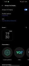 Ustawienia wyświetlacza „Always-on” — recenzja Realme GT2 Pro
