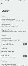ตัวเลือกการแสดงผล - บทวิจารณ์ Sony Xperia 1 V