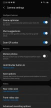 კამერის დამატებითი პარამეტრები - Samsung Galaxy Note10 Plus მიმოხილვა