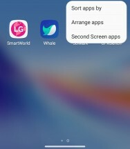 Lista de aplicativos de segunda tela - revisão do LG Wing 5G